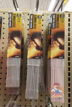 Arc welder electrodes are a consumable conductor, filler material and shielding all in one stick.
